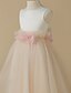 cheap Flower Girl Dresses-A-Line Tea Length Flower Girl Dress Pageant &amp; Performance Cute Prom Dress Satin with Bow(s) Fit 3-16 Years