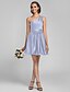 cheap Bridesmaid Dresses-Ball Gown / A-Line Bridesmaid Dress One Shoulder Sleeveless Short / Mini Satin with Side Draping