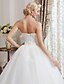 cheap Wedding Dresses-Ball Gown Wedding Dresses Strapless Floor Length Tulle Over Lace Strapless Vintage Inspired with Lace 2022