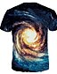 Χαμηλού Κόστους Ανδρικά μπλουζάκια casual-Ανδρικά Μεγάλα Μεγέθη T-shirt Γαλαξίας Γραφική Στάμπα Άριστος Ενεργό Βασικό Στρογγυλή Λαιμόκοψη Θαλασσί / Κοντομάνικο / Καλοκαίρι