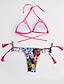 abordables Bikini-Maillots de Bain Bikinis Maillot de bain Femme Imprimer Floral Maillots de bain Blocs de Couleur Bohème