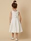 cheap Flower Girl Dresses-A-Line Knee Length Flower Girl Dress Wedding Cute Prom Dress Cotton with Pearls Fit 3-16 Years