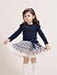 preiswerte Sets-Toddler Girls&#039; Clothing Set Long Sleeve Navy Blue Solid Colored Daily Active