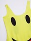 levne Bikini a plavky-Dámské Květinový Žlutá Jednodílné Plavky Plavky Tisk Jedna velikost Žlutá