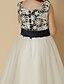 cheap Flower Girl Dresses-A-Line Tea Length Flower Girl Dress Cute Prom Dress Satin with Sash / Ribbon Fit 3-16 Years
