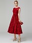 זול שמלות ערב-גזרת A אלגנטית שמלה מסיבת קוקטייל באורך הקרסול ללא שרוולים אשליה עשוי מתחרה פרחונית עם קפלים 2023