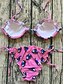 olcso Bikini-Női Fürdőruha Bikini Fürdőruha Mértani Arcpír rózsaszín Pántos Fürdőruhák