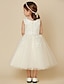 cheap Flower Girl Dresses-A-Line Knee Length Flower Girl Dress Wedding Cute Prom Dress Lace with Beading Fit 3-16 Years