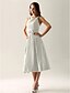 cheap Bridesmaid Dresses-Ball Gown / A-Line Straps Tea Length Taffeta Bridesmaid Dress with Bow(s) / Draping