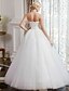 cheap Wedding Dresses-Ball Gown Wedding Dresses Strapless Floor Length Tulle Over Lace Strapless Vintage Inspired with Lace 2022