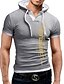 cheap Men&#039;s Tees &amp; Tank Tops-Men&#039;s Sports Basic Plus Size T-shirt - Letter Print Hooded Gray XXXL / Short Sleeve / Summer