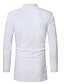 tanie męskie smokingowe koszule-Męskie Koszula Koszula na studniówkę Plemienny Stójka Biały Długi rękaw Codzienny Nadruk Najfatalniejszy Zabytkowe