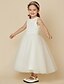 cheap Flower Girl Dresses-Princess Knee Length Flower Girl Dress Wedding Cute Prom Dress Satin with Lace Fit 3-16 Years