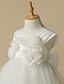 cheap Flower Girl Dresses-A-Line Knee Length Flower Girl Dress First Communion Cute Prom Dress Satin with Sash / Ribbon Fit 3-16 Years