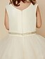 cheap Flower Girl Dresses-A-Line Ankle Length Flower Girl Dress Cute Prom Dress Satin with Sash / Ribbon Fit 3-16 Years