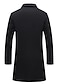 cheap Men&#039;s Outerwear-Men&#039;s Trench Coat Overcoat Classic Style Long Coat Black Gray Khaki Daily Winter Notch lapel collar Regular Fit S M L XL XXL 3XL / Long Sleeve / Work