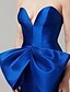 Χαμηλού Κόστους Βραδινά Φορέματα-Ίσια Γραμμή Κομψό Φόρεμα Επίσημο Βραδινό Ουρά μέτριου μήκους Αμάνικο Καρδιά Σατέν Φερμουάρ με Φιόγκος(οι) 2022