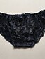 abordables Panties-Mujer Encaje Sexy Tanga Un Color Blanco Negro S M L