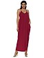 cheap Maxi Dresses-Women&#039;s Daily Holiday Maxi T Shirt Dress - Solid Colored Strap Summer Gray Yellow Wine L XL XXL / Sexy
