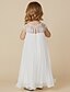 cheap Flower Girl Dresses-Sheath / Column Knee Length Flower Girl Dress Wedding Cute Prom Dress Chiffon with Beading Fit 3-16 Years