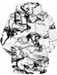 abordables sweats à capuche 3d pour hommes-Homme Sweat à capuche Capuche Géométrique 3D Vacances Vêtement de rue Chinoiserie Vêtement Tenue Pulls Capuche Pulls molletonnés Manches Longues Blanche / Automne