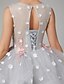 お買い得  Vestidos de Noite-Ball Gown Peplum Dress Quinceanera Floor Length Sleeveless Jewel Neck Lace Over Tulle with Bow(s) Pattern / Print Appliques 2022 / Formal Evening