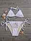 voordelige Bikini&#039;s &amp; Badmode-Dames Zwemkleding Bikini Zwempak Effen Zwart Wit Halternek Badpakken Effen