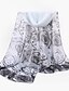 baratos Lenços e lenços de mulher-Mulheres Básico Chiffon Lenço Retangular - Floral Com Transparência