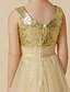 cheap Flower Girl Dresses-Sheath / Column Floor Length Flower Girl Dress Cute Prom Dress Tulle with Sash / Ribbon Fit 3-16 Years