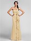 cheap Bridesmaid Dresses-Sheath / Column Bridesmaid Dress Sweetheart Sleeveless Floral Floor Length Chiffon with Draping / Cascading Ruffles / Flower 2022