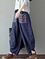preiswerte Hosen und Leggings-Damen Chinesisch Chino Einfarbig Täglich Baumwolle Basic Chinoiserie Schlank Armeegrün Marineblau Mikro-elastisch / Übergröße