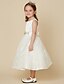 preiswerte Kleider für die Blumenmädchen-Prinzessin Knie-Länge Blumenmädchenkleid Hochzeit Süßes Ballkleid Satin mit Schärpe / Band Fit 3-16 Jahre