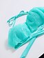 cheap Women&#039;s Swimwear &amp; Bikinis-Women&#039;s Swimwear Bikini Swimsuit Solid Colored Green Halter Neck Bathing Suits Ruffle