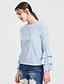 cheap Plus Size Tops-Women&#039;s T shirt Solid Colored Round Neck Daily Sports Long Sleeve Loose Tops Active Streetwear Blue / Petal Sleeves / Sexy
