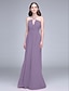 cheap Bridesmaid Dresses-Sheath / Column Spaghetti Strap Floor Length Chiffon Bridesmaid Dress with Criss Cross by LAN TING BRIDE® / Open Back