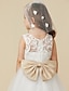 cheap Flower Girl Dresses-A-Line Knee Length Flower Girl Dress First Communion Cute Prom Dress Lace with Sash / Ribbon Fit 3-16 Years