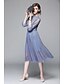 cheap Women&#039;s Dresses-Women&#039;s Daily / Going out Basic / Street chic Swing Dress - Solid Colored Crew Neck Spring Blue Beige L XL XXL