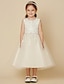 cheap Flower Girl Dresses-A-Line Knee Length Flower Girl Dress Wedding Cute Prom Dress Lace with Beading Fit 3-16 Years