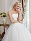cheap Wedding Dresses-Ball Gown Wedding Dresses Strapless Floor Length Tulle Over Lace Strapless Vintage Inspired with Lace 2022