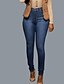 cheap Pants &amp; Leggings-Women&#039;s Basic Essential Jeans Hole Pants Daily Micro-elastic Solid Colored Mid Waist Slim Blue S M L XL