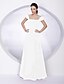 cheap The Wedding Store-Ball Gown / A-Line Bridesmaid Dress Off Shoulder Short Sleeve Elegant Floor Length Chiffon with Sash / Ribbon / Pleats 2022