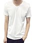 cheap Men&#039;s Casual T-shirts-Men&#039;s T shirt Tee Solid Colored V Neck White Black Gray Short Sleeve Daily Tops Streetwear