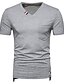 cheap Men&#039;s Casual T-shirts-Men&#039;s T shirt Tee Graphic V Neck White Black Light gray Dark Gray Short Sleeve Daily Patchwork Tops Cotton Basic / Summer / Summer