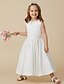 זול שמלות לילדות פרחים-נסיכה באורך  הברך שמלה לנערת הפרחים  יום הולדת שמלת נשף חמודה כותנה עם קפלים מתאים 3-16 שנים
