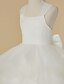 cheap Flower Girl Dresses-Ball Gown Ankle Length Flower Girl Dress Wedding Cute Prom Dress Lace with Bow(s) Fit 3-16 Years
