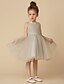 cheap Flower Girl Dresses-Princess Knee Length Pageant Flower Girl Dresses - Satin Sleeveless Scoop Neck with Sash / Ribbon / Criss Cross / Appliques