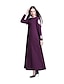 cheap Women&#039;s Dresses-Women&#039;s Holiday Boho Butterfly Sleeves Maxi Loose Swing Dress - Solid Colored Patchwork Spring Blue Purple Khaki M L XL