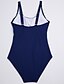 זול בגדי ים חלק אחד-שחור XL XXL XXXL דפוס גיאומטרי, בגדי ים חלק אחד (שלם) שחור כחול נייבי כחול ים בגדי ריקוד נשים