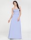 cheap Bridesmaid Dresses-A-Line / Princess Strapless Floor Length Satin Bridesmaid Dress with Criss Cross by LAN TING BRIDE®