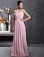 cheap Bridesmaid Dresses-Sheath / Column Bridesmaid Dress One Shoulder Sleeveless Floral Floor Length Chiffon with Pleats / Draping / Flower 2022